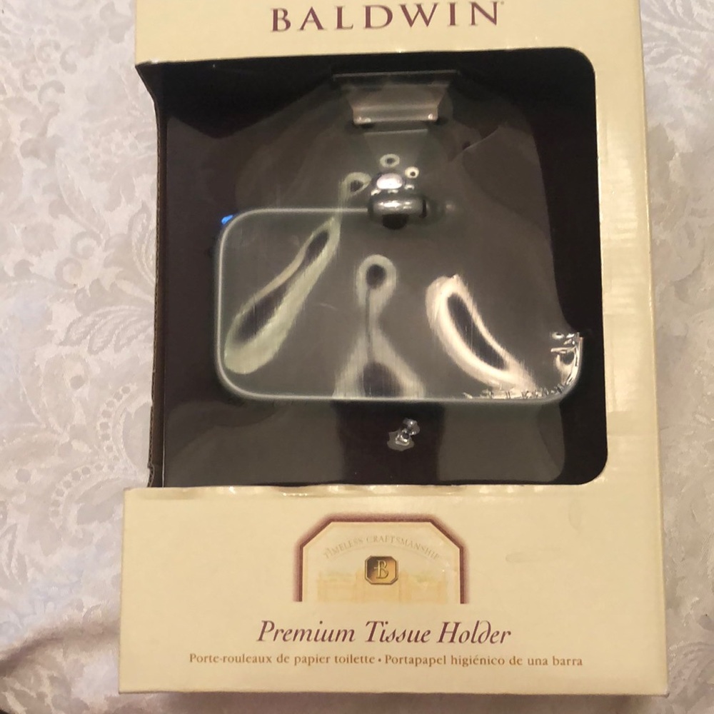 NWT Baldwin brass tissue holder